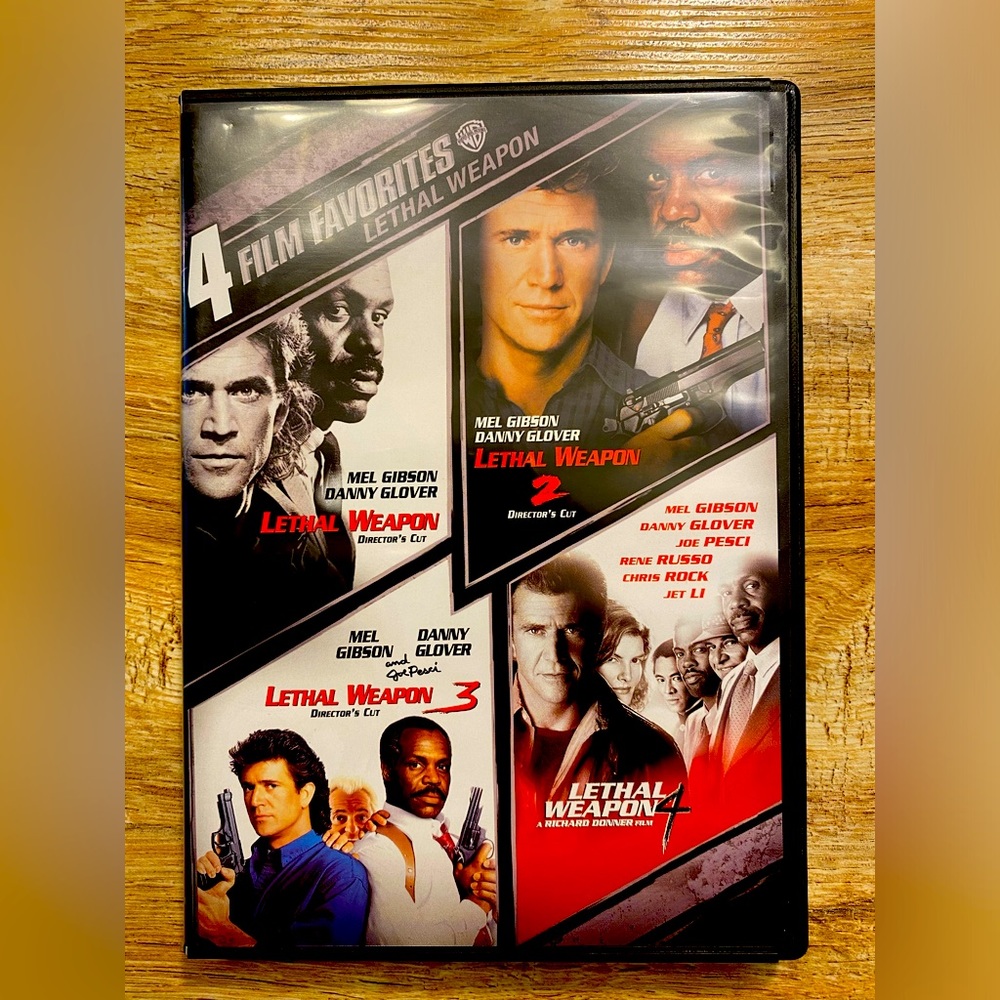 All 4 Lethal Weapon Lot DVDs